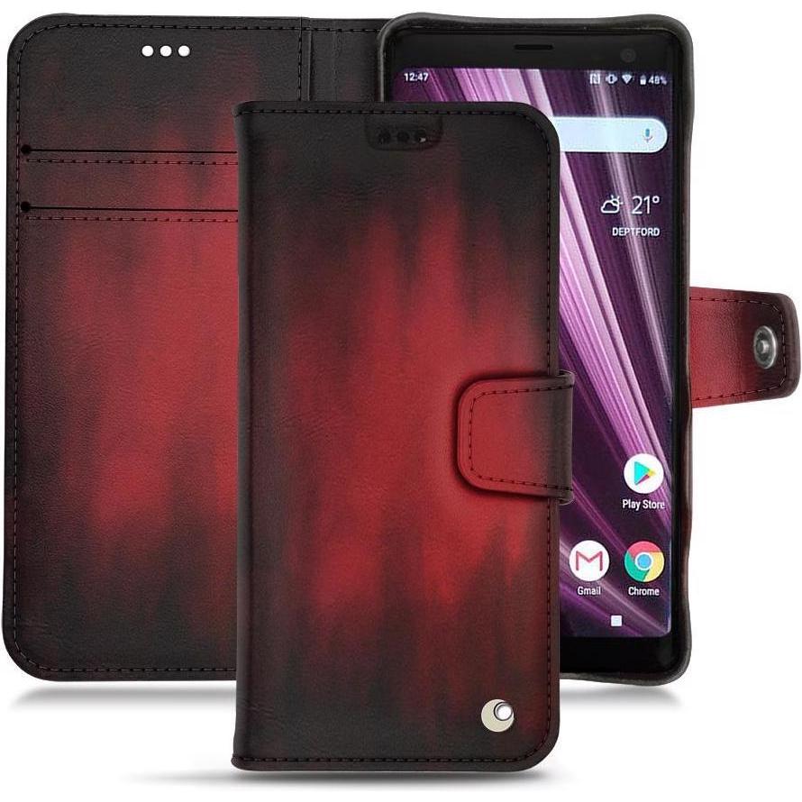 Thumbnail - Noreve Lederschutzhülle Wallet (Sony Xperia XZ3), Smartphone Hülle, Rot