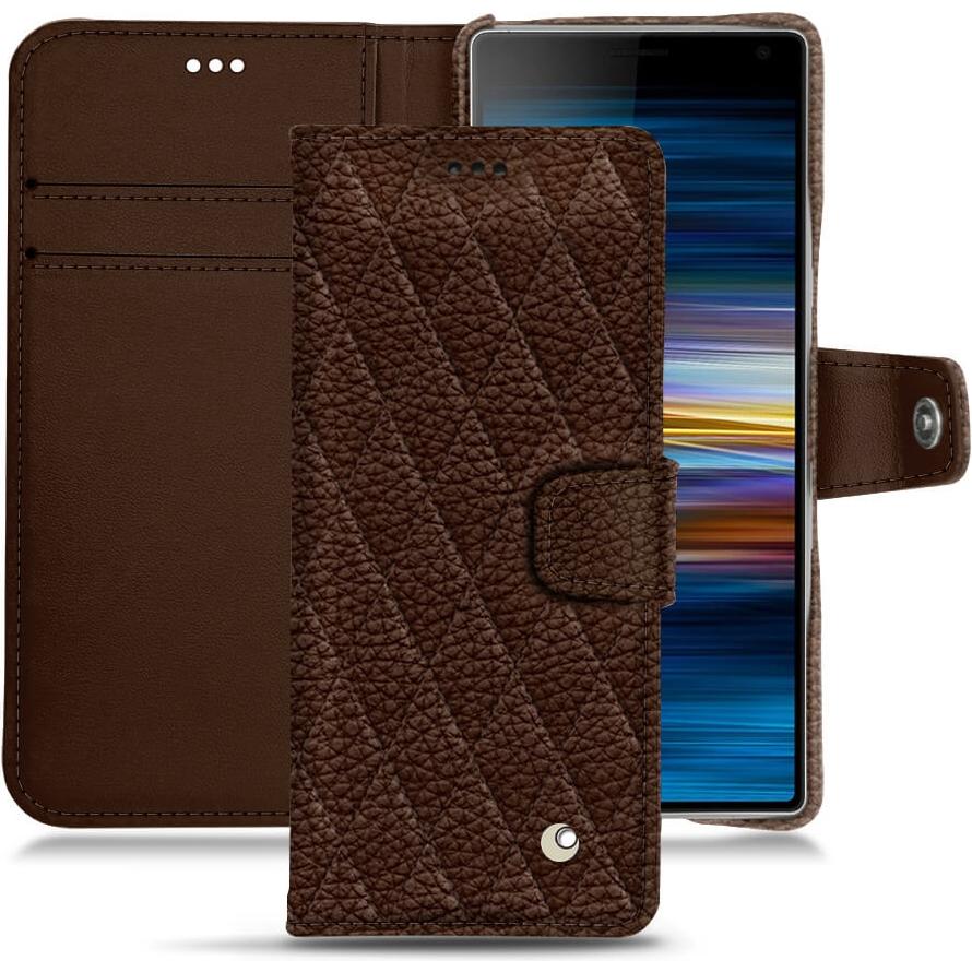 Thumbnail - Noreve Lederschutzhülle Wallet (Sony Xperia 10), Smartphone Hülle, Braun