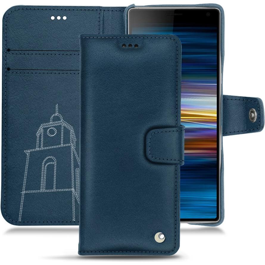 Thumbnail - Noreve Lederschutzhülle Wallet (Sony Xperia 10), Smartphone Hülle, Blau