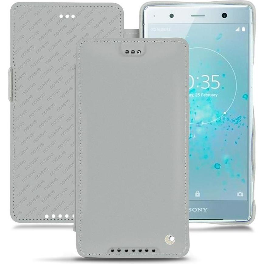Thumbnail - Noreve Lederschutzhülle horizontal (Sony Xperia XZ2 Premium), Smartphone Hülle, Grau