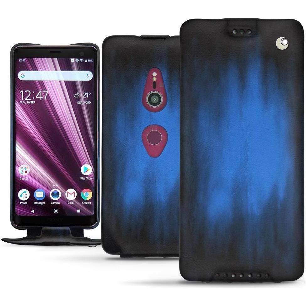 Thumbnail - Noreve Lederschutzhülle vertikal (Sony Xperia XZ3), Smartphone Hülle, Blau