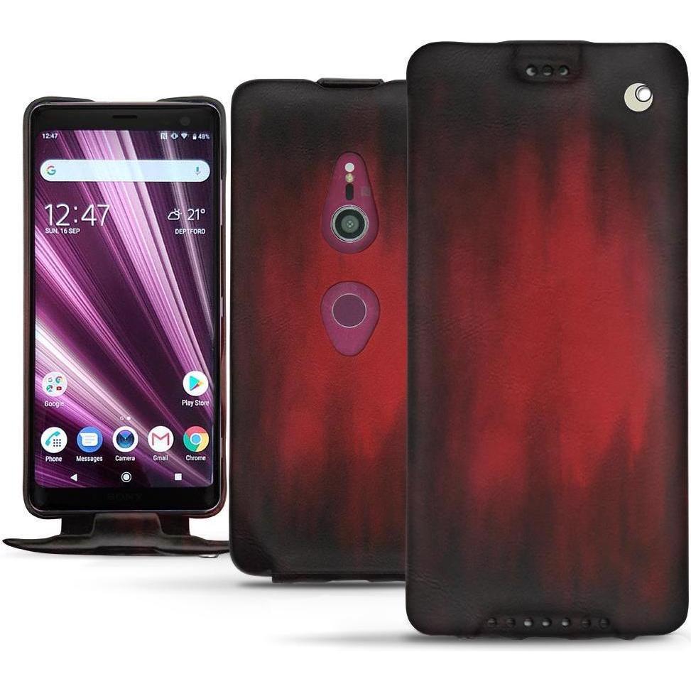Thumbnail - Noreve Lederschutzhülle vertikal (Sony Xperia XZ3), Smartphone Hülle, Rot