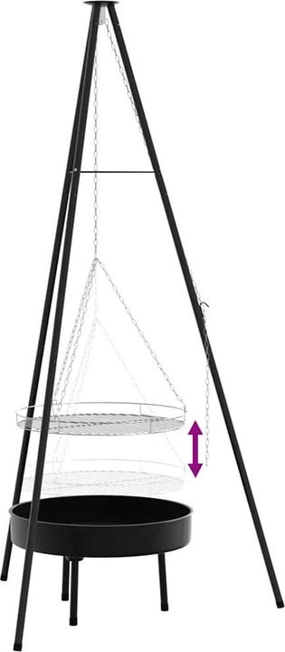 Produktbild vidaXL Lagerfeuer Dreibein (92 cm)