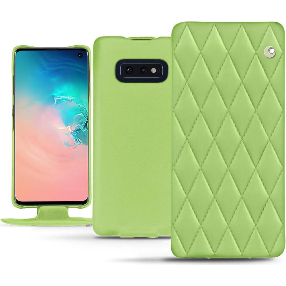 Noreve Lederschutzhülle vertikal (Samsung Galaxy S10e), Smartphone Hülle, Grün