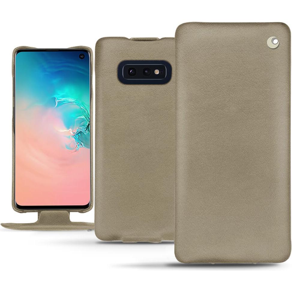 Thumbnail - Noreve Lederschutzhülle vertikal (Samsung Galaxy S10e), Smartphone Hülle, Beige