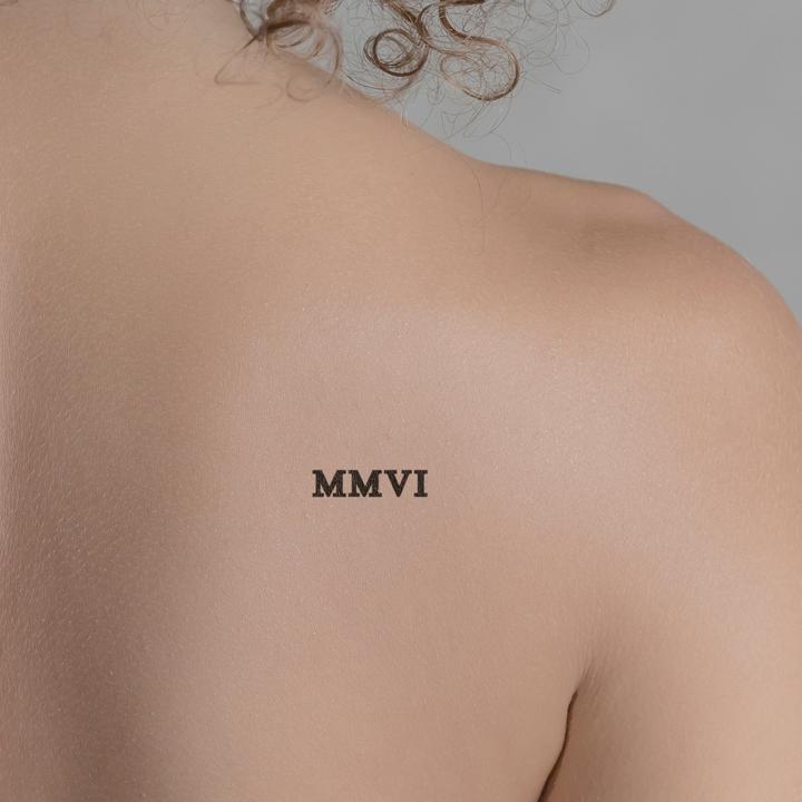 Immagine prodotto minink Tatuaggio temporaneo - Numero romano MMVI (2006)