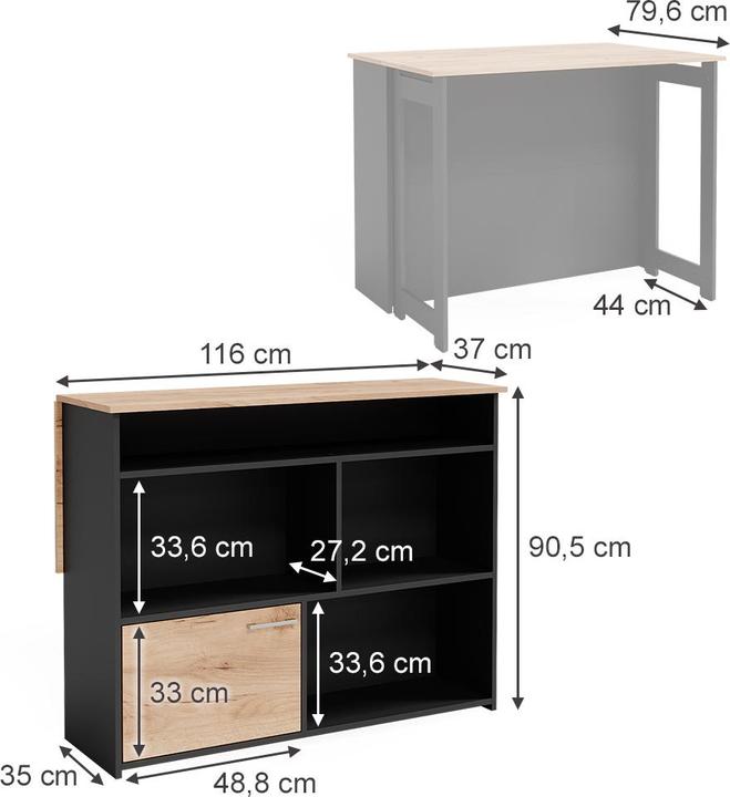 Produktbild Vicco Dominic (116 x 37 x 90.5 cm)