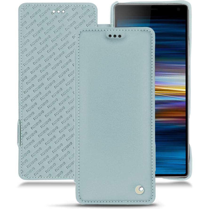 Noreve Lederschutzhülle horizontal (Sony Xperia 10 Plus), Smartphone Hülle, Blau