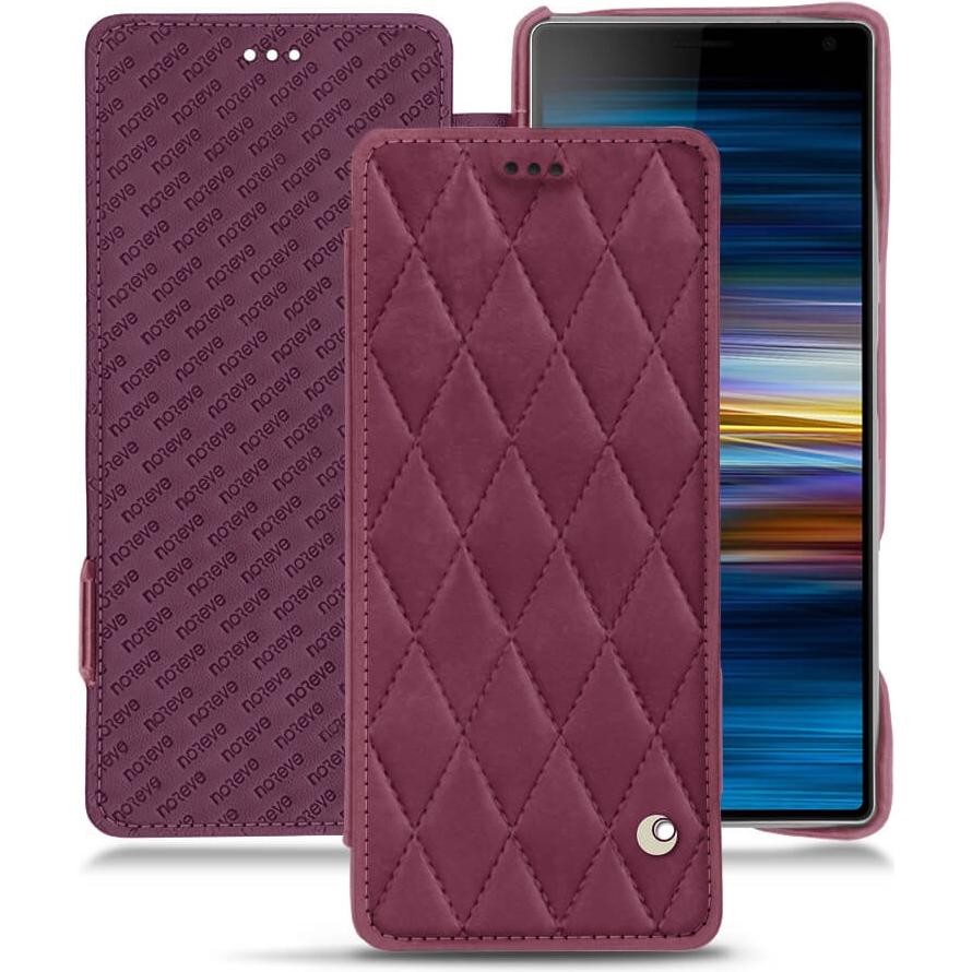 Noreve Lederschutzhülle horizontal (Sony Xperia 10 Plus), Smartphone Hülle, Violett