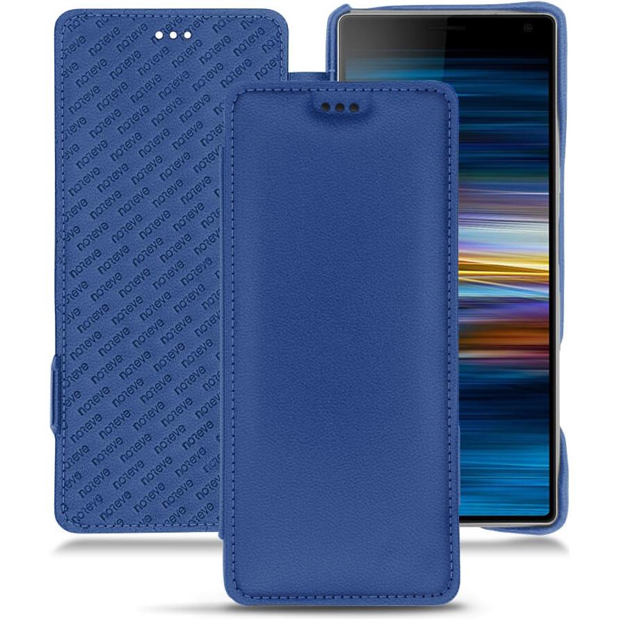 Noreve Lederschutzhülle horizontal (Sony Xperia 10 Plus), Smartphone Hülle, Blau