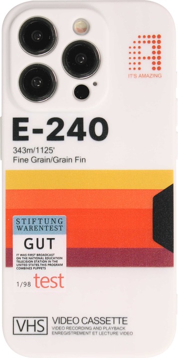 Produktbild PhoneLook Hülle Silikon Gummi vintage video cassette E-240 (Apple iPhone 15 Pro Max)