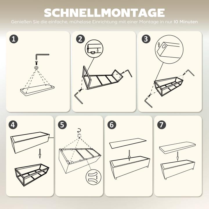 Image du produit Homcom Sitzbank Polyester, Stahl Grau (112 cm)