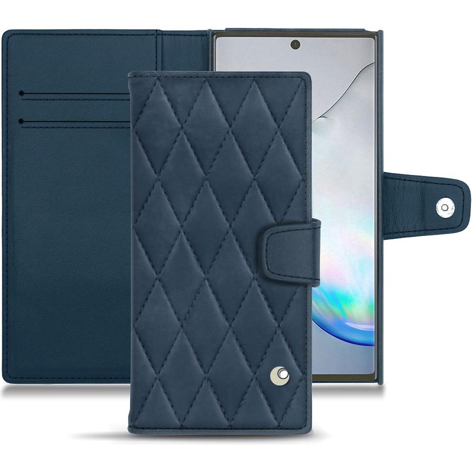 Noreve Lederschutzhülle Wallet (Samsung Galaxy Note 10+), Smartphone Hülle, Blau