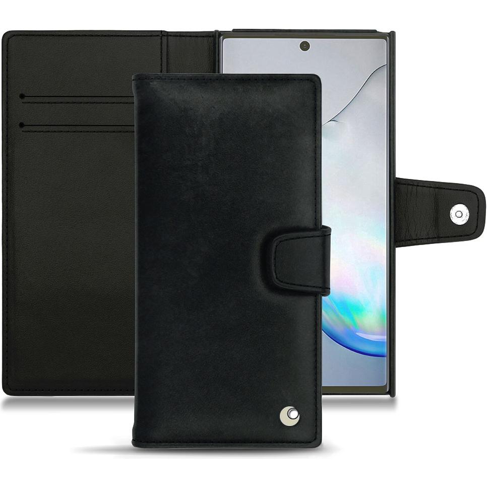 Noreve Lederschutzhülle Wallet (Samsung Galaxy Note 10+), Smartphone Hülle, Schwarz