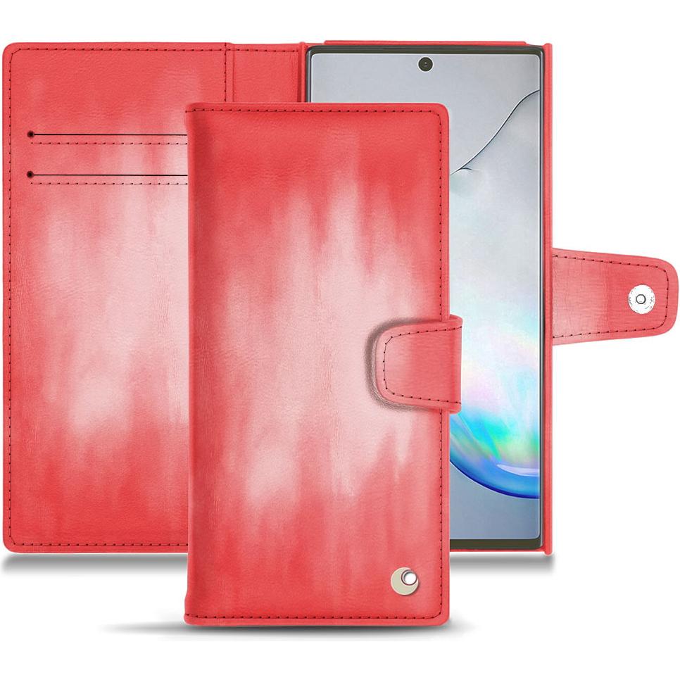 Noreve Lederschutzhülle Wallet (Samsung Galaxy Note 10+), Smartphone Hülle, Rosa