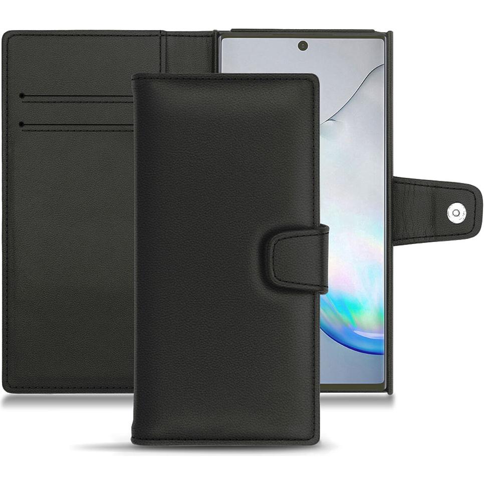Noreve Lederschutzhülle Wallet (Samsung Galaxy Note 10+), Smartphone Hülle, Schwarz
