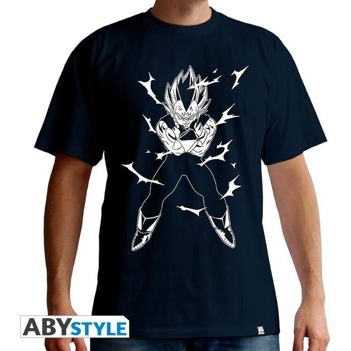 Uomini, Maglietta, Dragon Ball Z: Vegeta navy basic, Nero, (S)