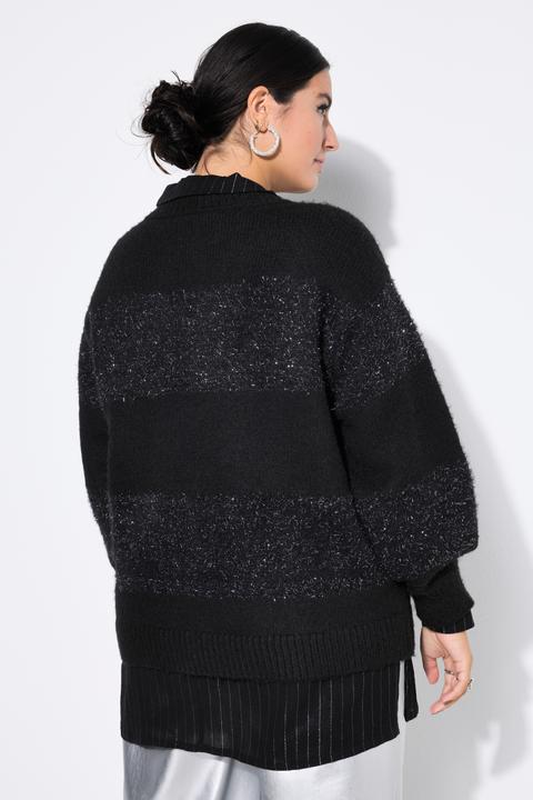Produktbild Studio Untold Pullover, oversized, Kuschelstrick, Glitzer-Streifen (60)