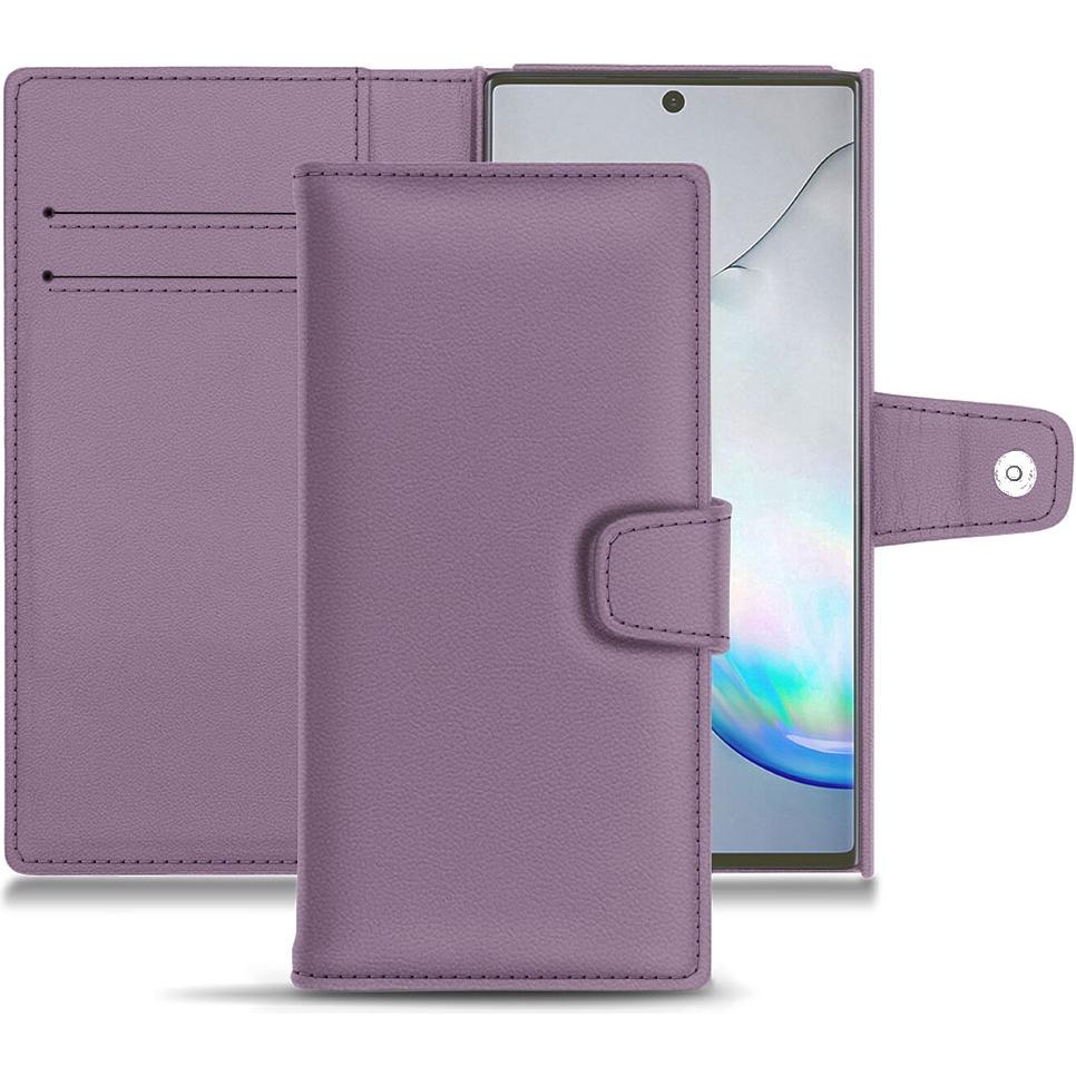 Noreve Lederschutzhülle Wallet (Samsung Galaxy Note 10+), Smartphone Hülle, Violett