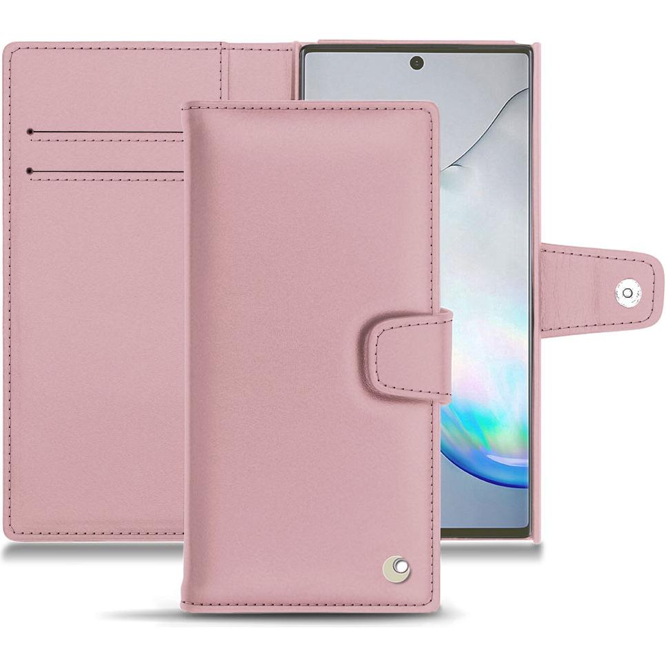 Noreve Lederschutzhülle Wallet (Samsung Galaxy Note 10+), Smartphone Hülle, Rosa