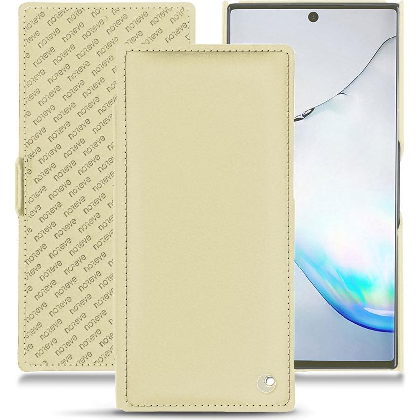 Noreve Lederschutzhülle horizontal (Samsung Galaxy Note 10+), Smartphone Hülle, Beige