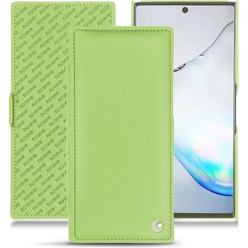 Noreve Lederschutzhülle horizontal (Samsung Galaxy Note 10+), Smartphone Hülle, Grün