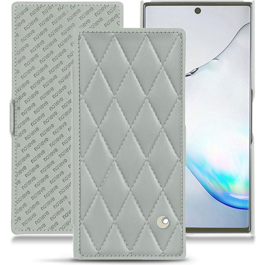 Noreve Lederschutzhülle horizontal (Samsung Galaxy Note 10+), Smartphone Hülle, Grau