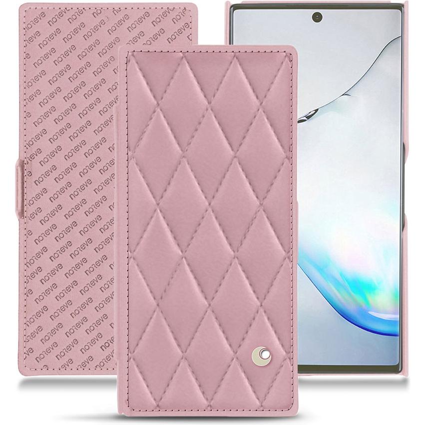 Noreve Lederschutzhülle horizontal (Samsung Galaxy Note 10+), Smartphone Hülle, Rosa