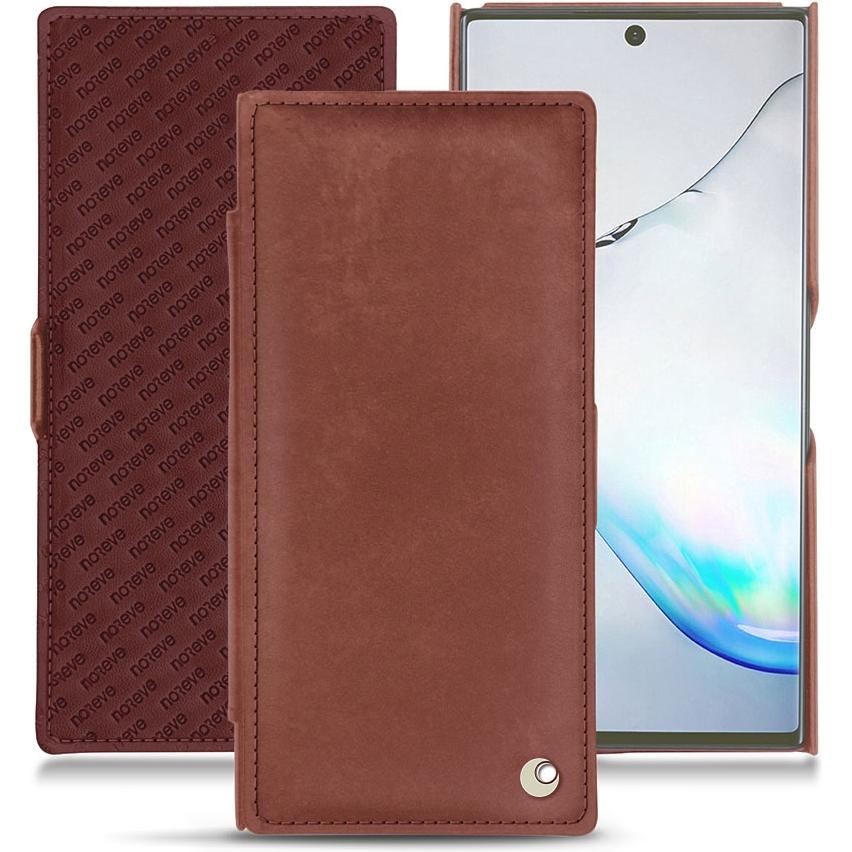 Noreve Lederschutzhülle horizontal (Samsung Galaxy Note 10+), Smartphone Hülle, Rot