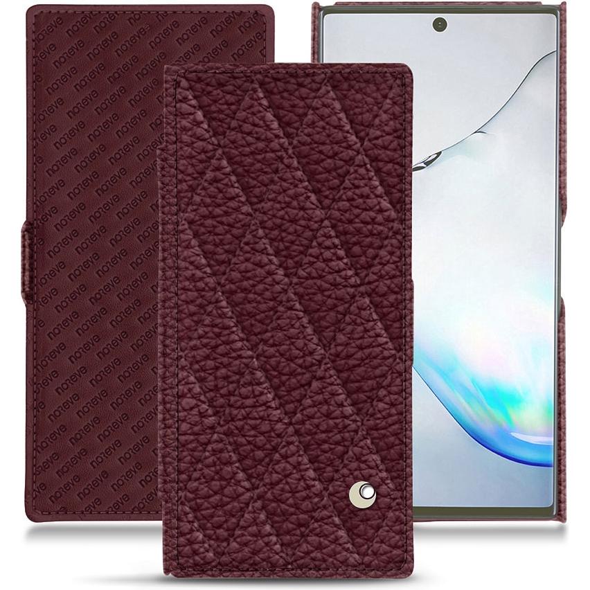 Noreve Lederschutzhülle horizontal (Samsung Galaxy Note 10+), Smartphone Hülle, Violett