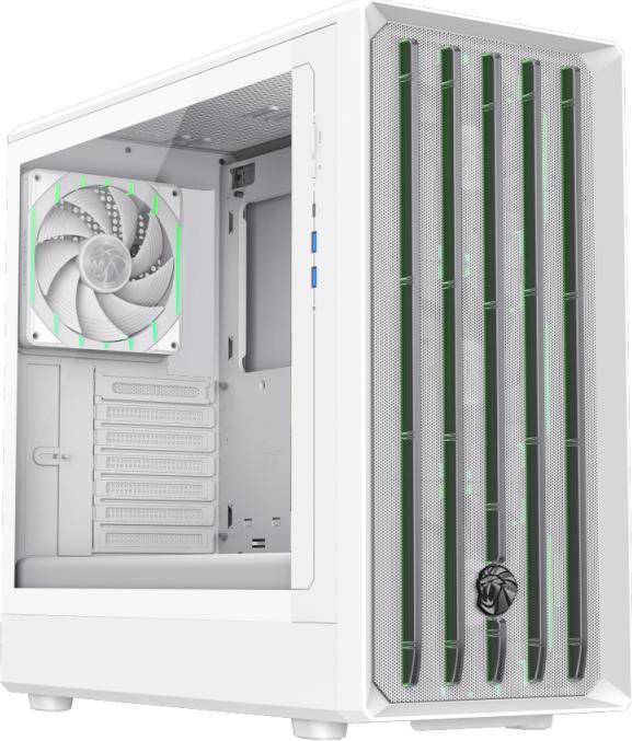 Actual product image GameMax Boitier Moyen Tour ATX Claw 460 avec panneau vitré (Blanc) (ATX, ITX, mATX)