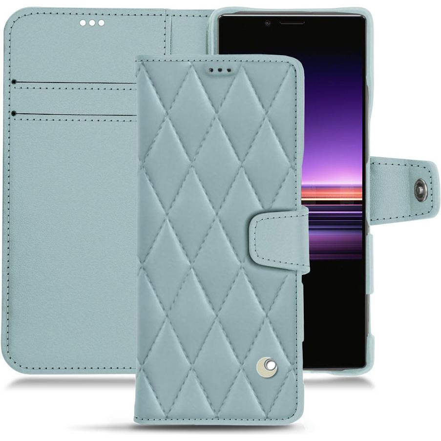 Thumbnail - Noreve Lederschutzhülle Wallet (Sony Xperia 1), Smartphone Hülle, Blau