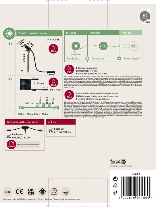 Image du produit Paulmann Outdoor Plug & Shine Plantini ensemble supplémentaire (200 lm, IP65)
