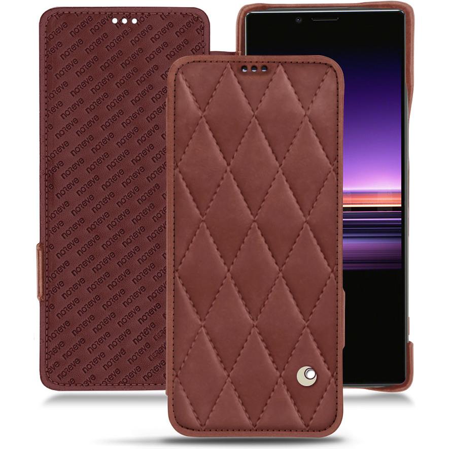 Noreve Lederschutzhülle horizontal (Sony Xperia 1), Smartphone Hülle, Rot