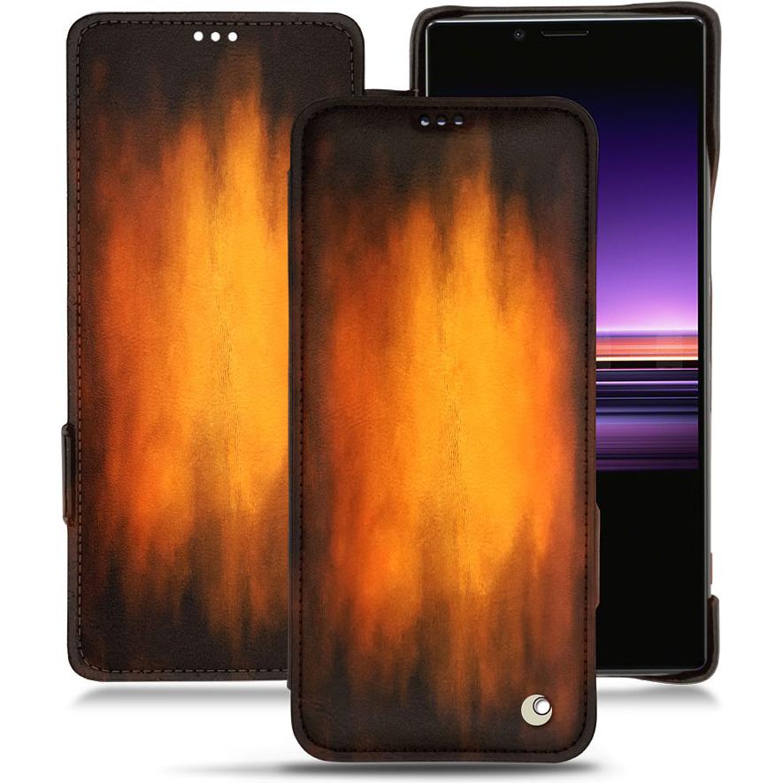 Thumbnail - Noreve Lederschutzhülle horizontal (Sony Xperia 1), Smartphone Hülle, Violett