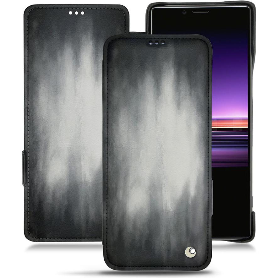 Thumbnail - Noreve Lederschutzhülle horizontal (Sony Xperia 1), Smartphone Hülle, Grau