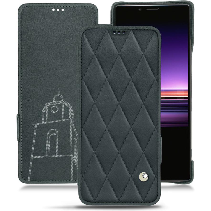 Thumbnail - Noreve Lederschutzhülle horizontal (Sony Xperia 1), Smartphone Hülle, Blau