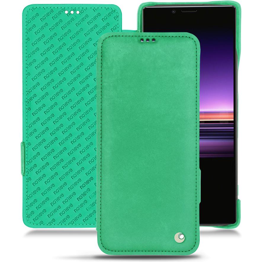 Thumbnail - Noreve Lederschutzhülle horizontal (Sony Xperia 1), Smartphone Hülle, Grün