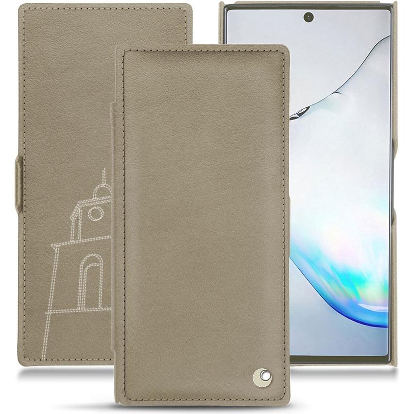 Noreve Lederschutzhülle horizontal (Samsung Galaxy Note 10+), Smartphone Hülle, Beige
