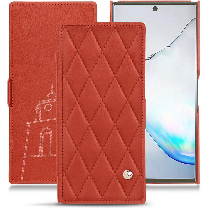 Noreve Lederschutzhülle horizontal (Samsung Galaxy Note 10+), Smartphone Hülle, Orange