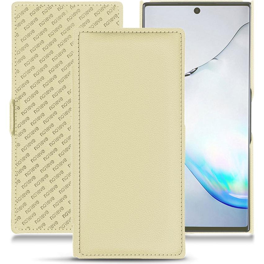 Noreve Lederschutzhülle horizontal (Samsung Galaxy Note 10+), Smartphone Hülle, Beige