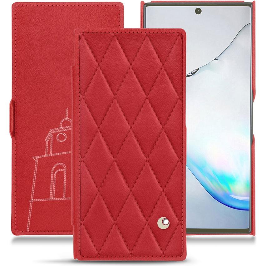 Noreve Lederschutzhülle horizontal (Samsung Galaxy Note 10+), Smartphone Hülle, Rot
