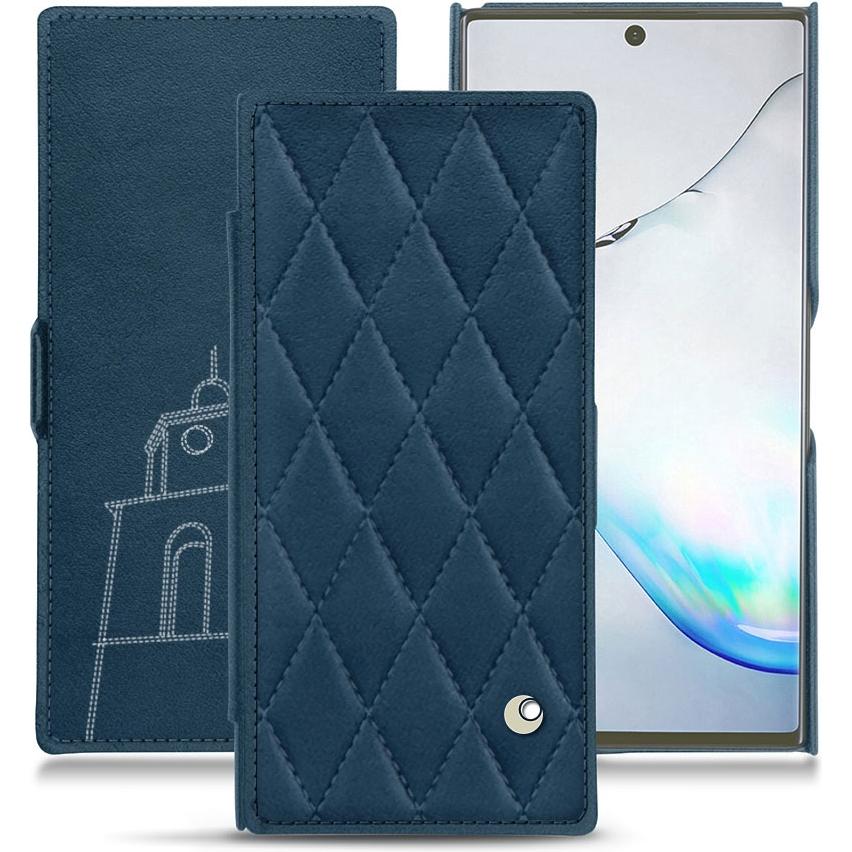 Noreve Lederschutzhülle horizontal (Samsung Galaxy Note 10+), Smartphone Hülle, Blau