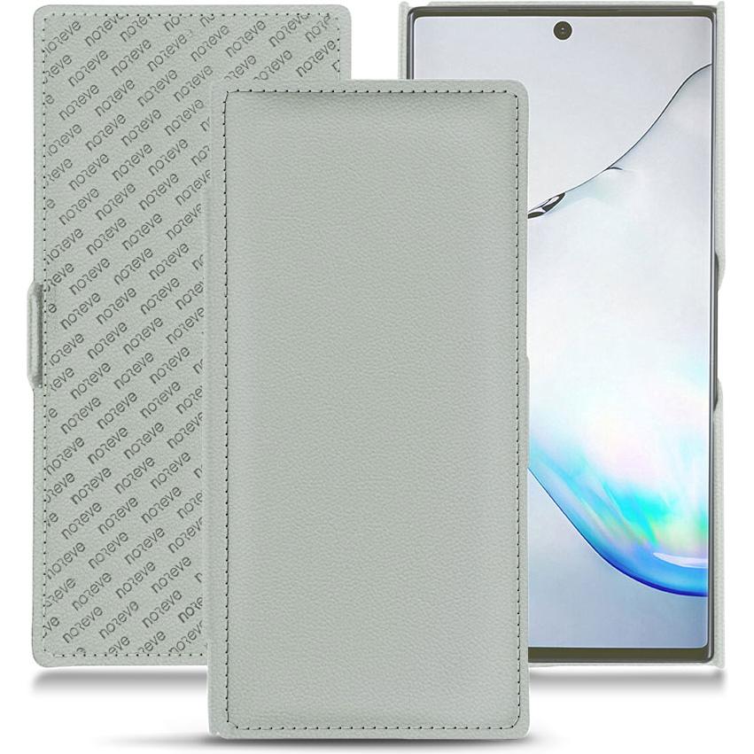 Noreve Lederschutzhülle horizontal (Samsung Galaxy Note 10+), Smartphone Hülle, Grau