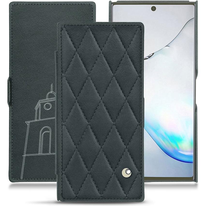 Noreve Lederschutzhülle horizontal (Samsung Galaxy Note 10+), Smartphone Hülle, Blau