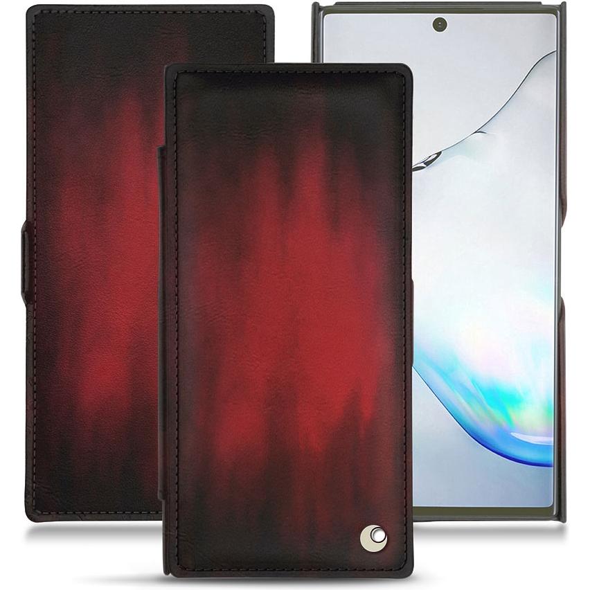 Thumbnail - Noreve Lederschutzhülle horizontal (Samsung Galaxy Note 10+), Smartphone Hülle, Rot