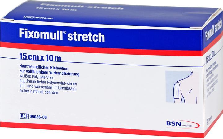 Actual product image Kohlpharma Fixomull Stretch 10 m x 15 cm Adhesive fleece for full-surface dressing fixation Reimport