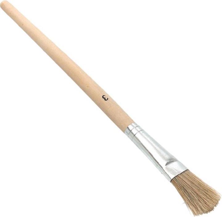 Actual product image HP Autozubehör Enamel paint brush length 190 mm width 10 mm height 3 mm size 0 light bristle tinplate raw wooden (10 mm)