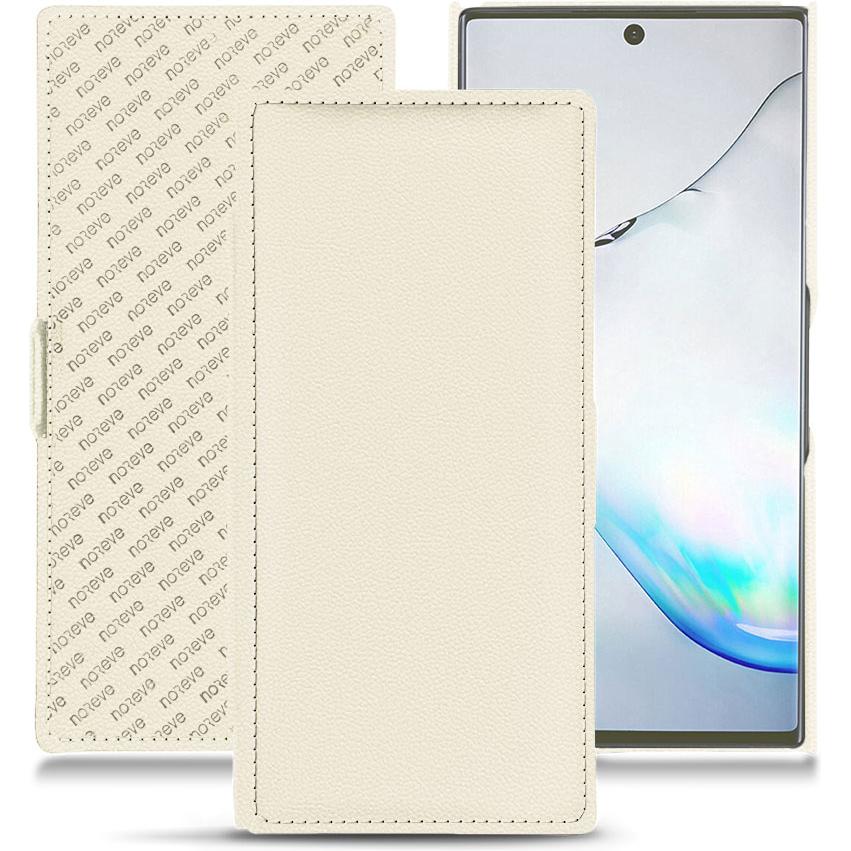 Noreve Lederschutzhülle horizontal (Samsung Galaxy Note 10), Smartphone Hülle, Weiss