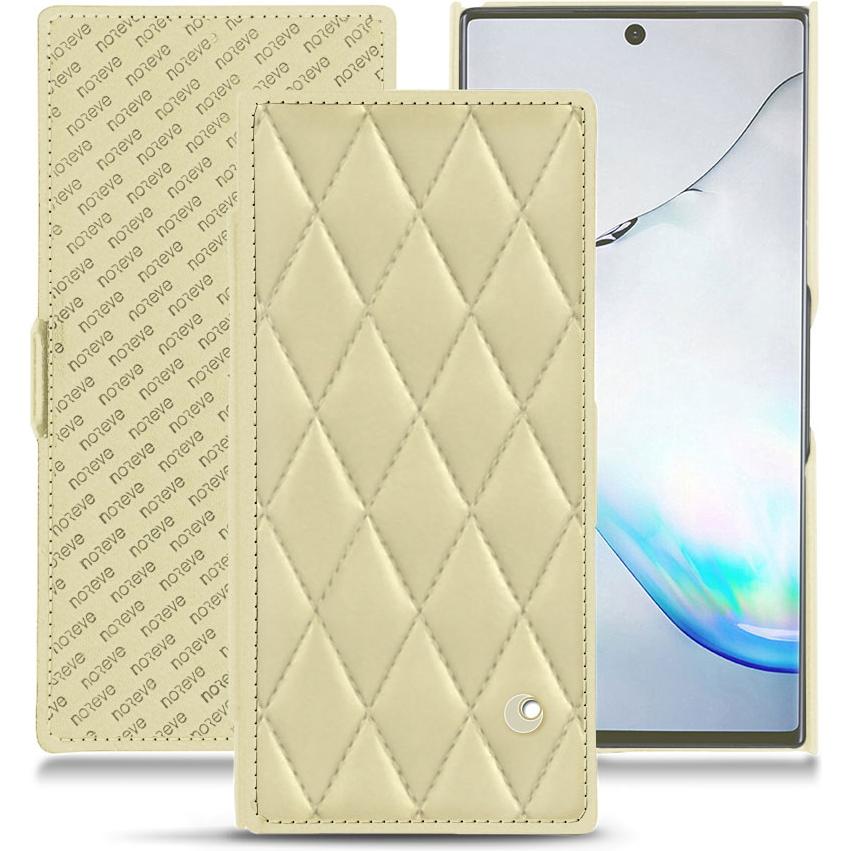Noreve Lederschutzhülle horizontal (Samsung Galaxy Note 10), Smartphone Hülle, Beige